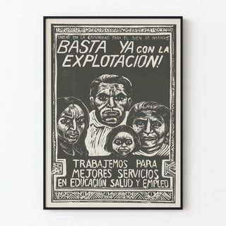 Committed poster against exploitation for a better community life
