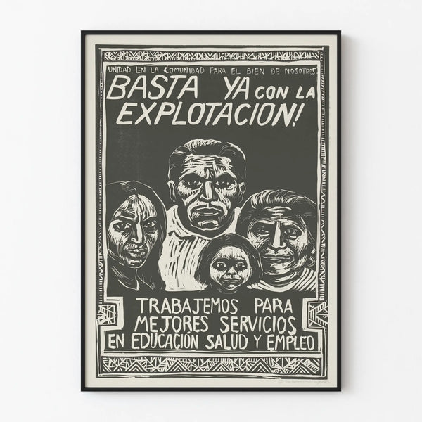 Committed poster against exploitation for a better community life