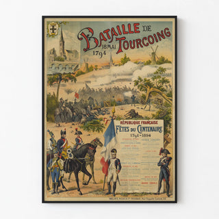 Historical Poster of the Battle of Tourcoing 1794 - Centennial Celebrations 1894