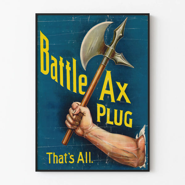 Vintage Battle Ax Plug Poster - Retro Wall Decoration