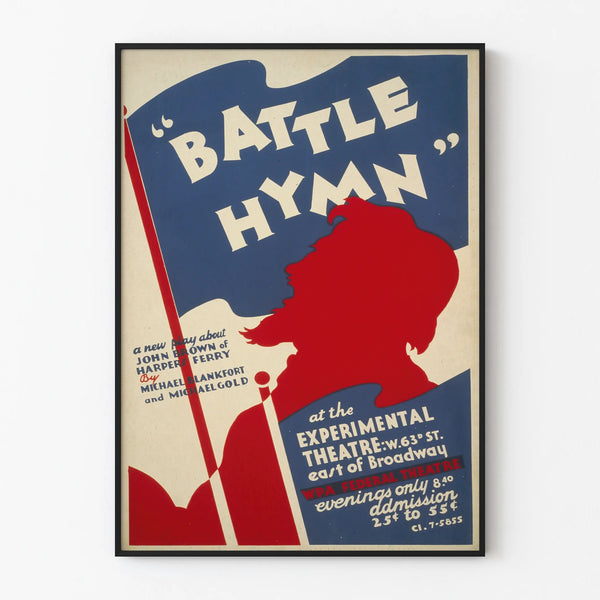 Vintage Poster Battle Hymn - Experimental Theater Wall Decoration