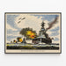 Royal Navy Naval Battles Poster – Decorative Military Marine Poster — framed artwork on a wall