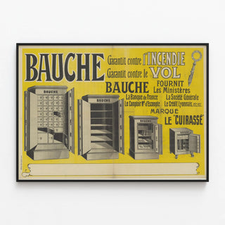 Bauche Poster for Safes - Anti-Theft and Fire-Resistant — framed artwork on a wall