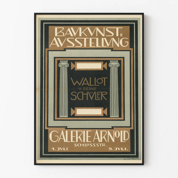 Decorative Poster Baukunst Exhibition Wallot and His Students