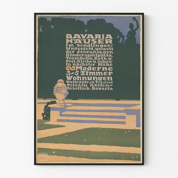 Vintage Poster of Maisons Bavaria in Sendlinger Unterfeld