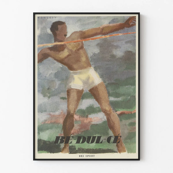 Poster Bé-Dul-Cé Athlete in Javelin Throw