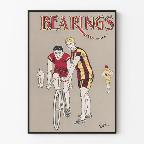 Vintage cycling poster Bearings for sports wall decoration