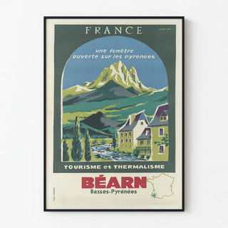 Vintage Poster of Béarn Tourism and Thermalism Pyrénées