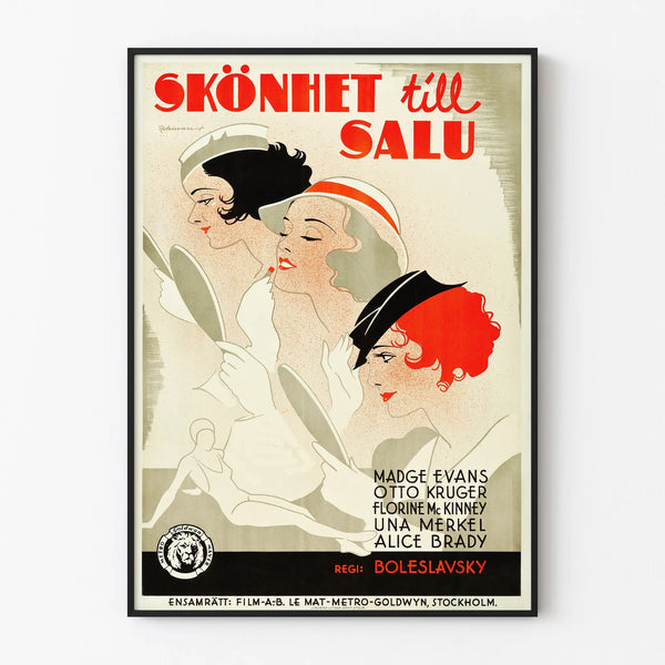 Vintage Poster Beauty for Sale Wall Decoration Retro