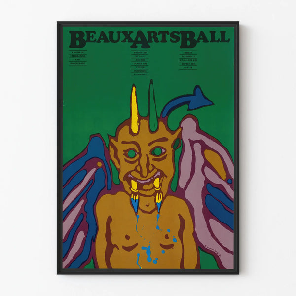 Beaux Arts Ball Poster with Colorful Fantasy Figure