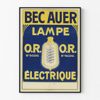 Vintage poster Bec Auer Electric Lamp R O