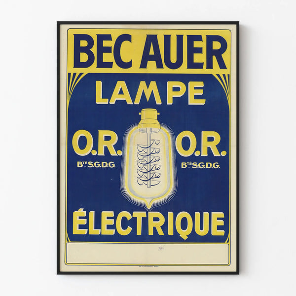 Vintage poster Bec Auer Electric Lamp R O