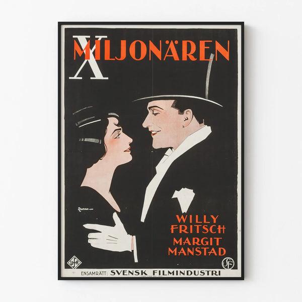 Vintage Decorative Poster Millionaire - Couple in Elegant Attire