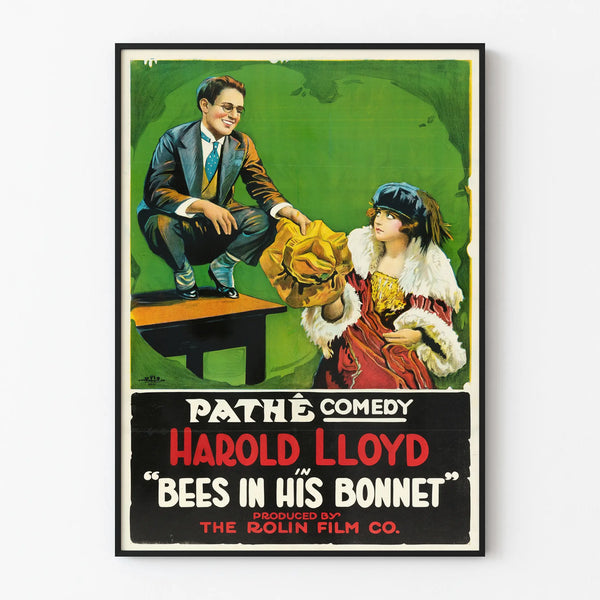 Vintage poster Bees in His Bonnet with Harold Lloyd