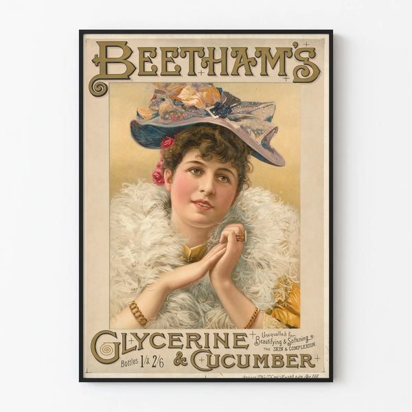 Vintage poster Beetham's Glycerin & Cucumber for wall decoration