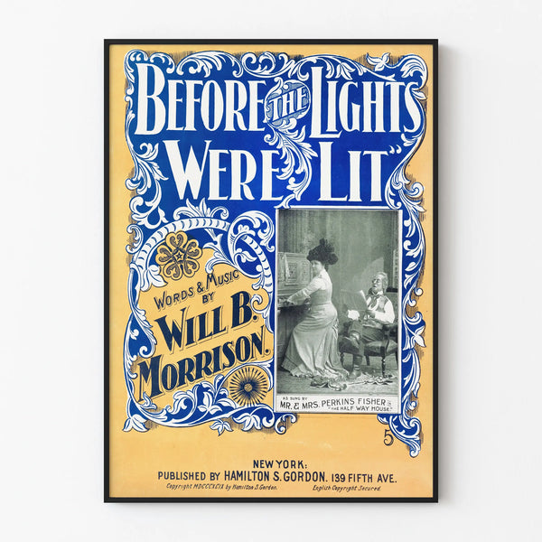 Vintage poster Before The Lights Were Lit by Will B. Morrison