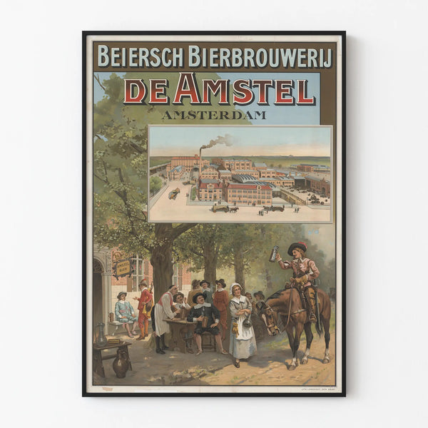 Vintage Poster of Amstel Brewery Amsterdam Wall Decoration