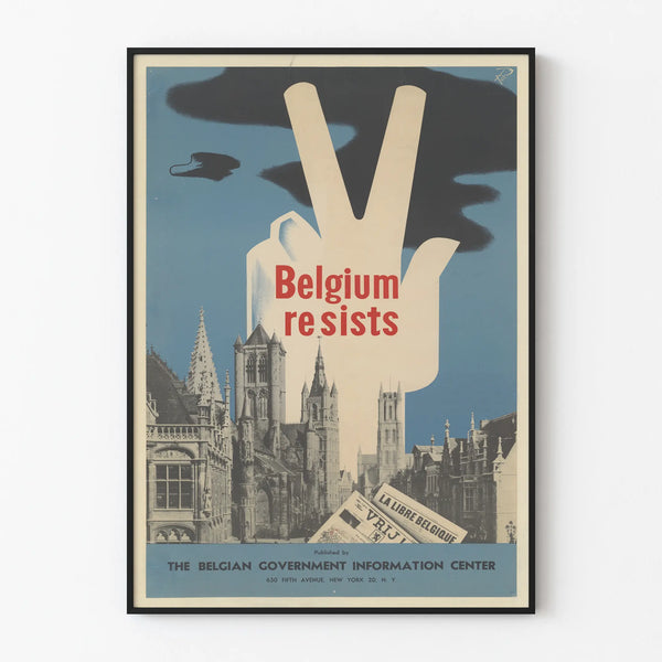 Vintage Belgium Resists Poster - Historic Wall Decoration