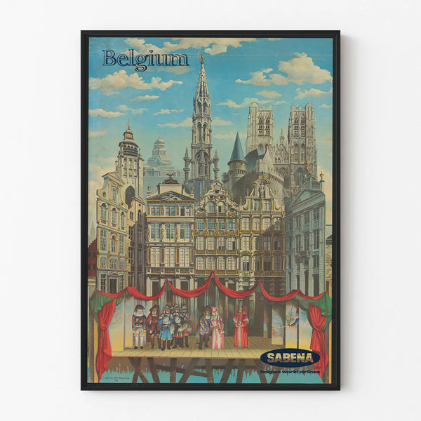 Vintage poster Belgium Sabena wall decoration