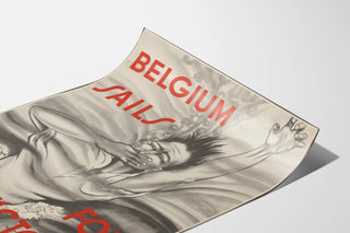 Vintage Belgian Poster Rushing for Victory