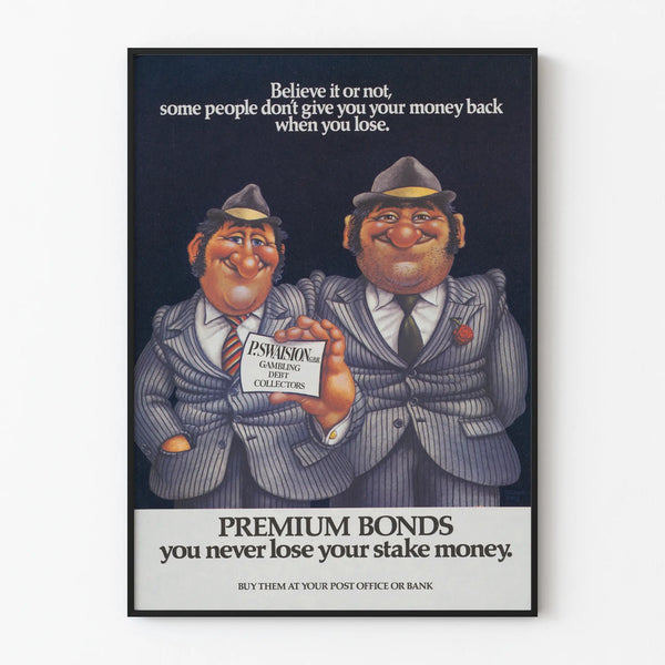 Vintage Poster Premium Bonds Humorous Wall Decoration