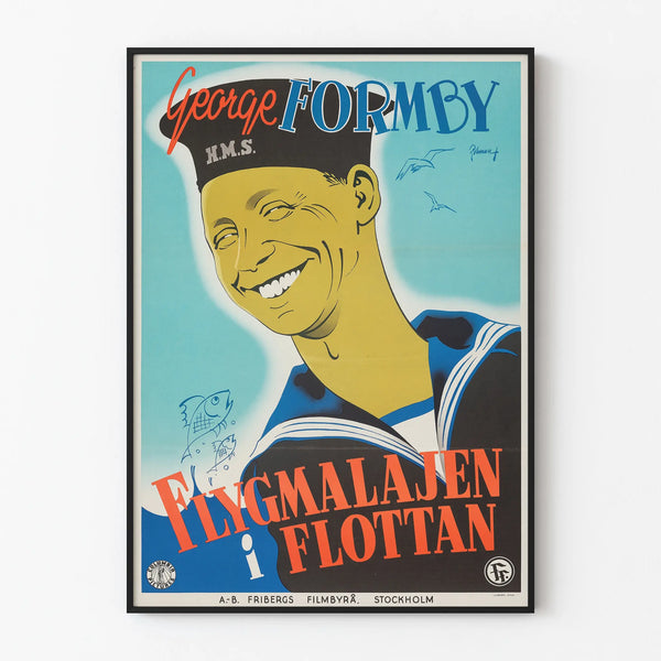 Vintage George Formby Poster Flygmalajen in the Fleet Wall Decoration