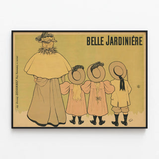 Vintage Ballet Poster of Belle Jardinière Choreography — framed artwork on a wall
