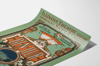 Vintage Poster of Ben-Hur at the Illinois Theatre in Chicago
