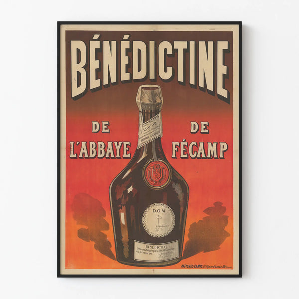 Vintage Bénédictine Poster of the Fécamp Abbey - Retro Wall Decoration