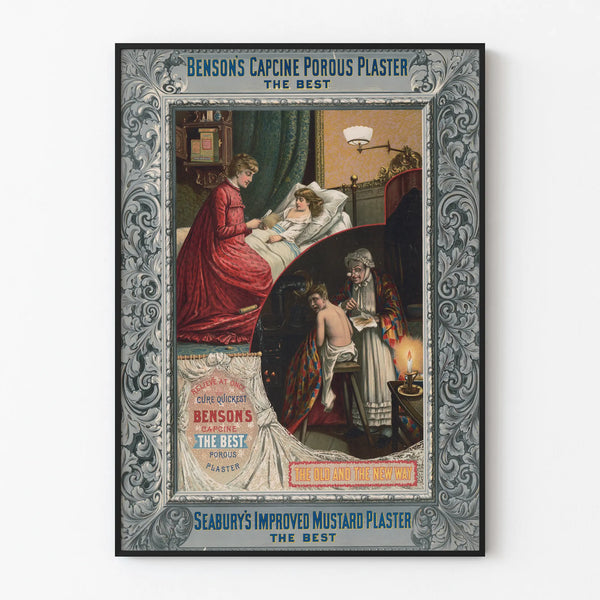 Vintage Benson's Capcine Porous Plaster Poster - Retro Wall Decoration