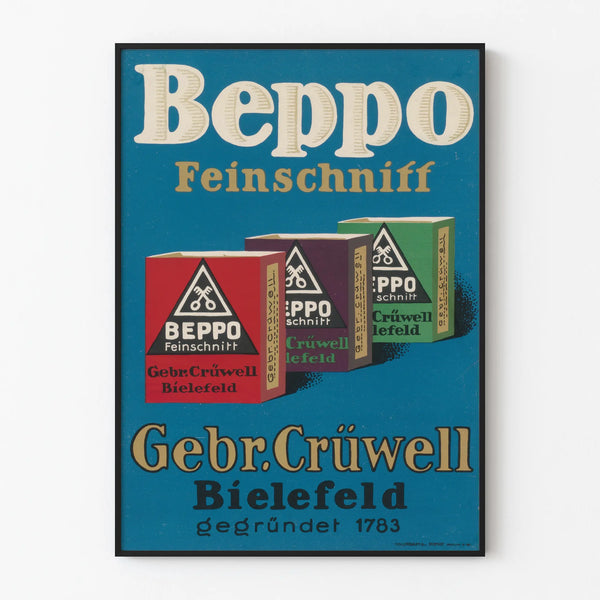 Vintage poster Beppo Feinschnitt Gebr. Crüwell Bielefeld