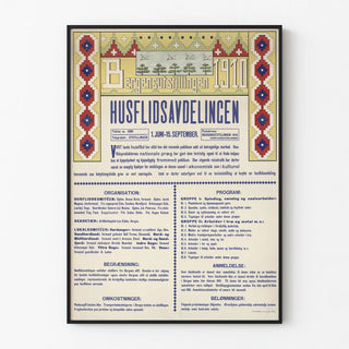Bergen Exhibition Poster 1910 Edition Handicrafts Department