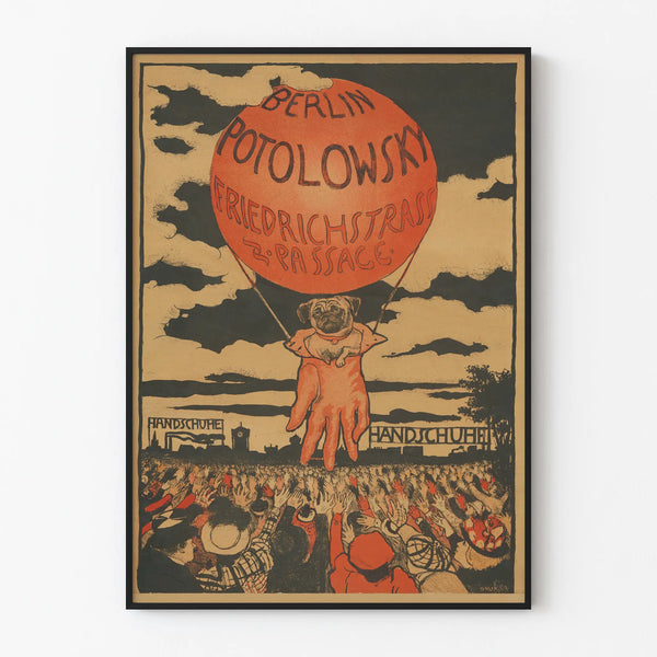 Vintage Berlin Potolowsky Friedrichstrasse Poster for Wall Decoration