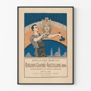 Vintage poster of Berlin and its industry - Industrial exhibition 1896