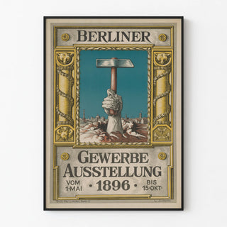 Vintage Poster Berliner Gewerbe Ausstellung 1896