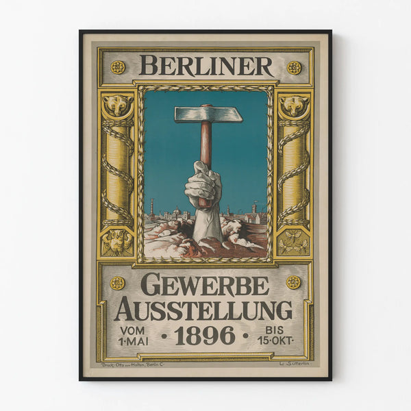 Vintage Poster Berliner Gewerbe Ausstellung 1896