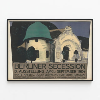 Vintage poster for the Berliner Secession exhibition 1904 — framed artwork on a wall