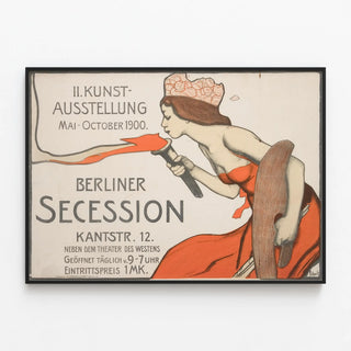 Berlin Secession Exhibition Poster May-October 1900 — framed artwork on a wall