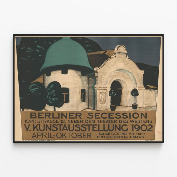 Poster BERLINER SECESSION Art Exhibition 1902 — framed artwork on a wall