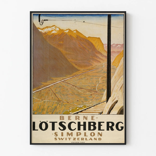 Vintage Poster Bern Lötschberg Simplon Switzerland