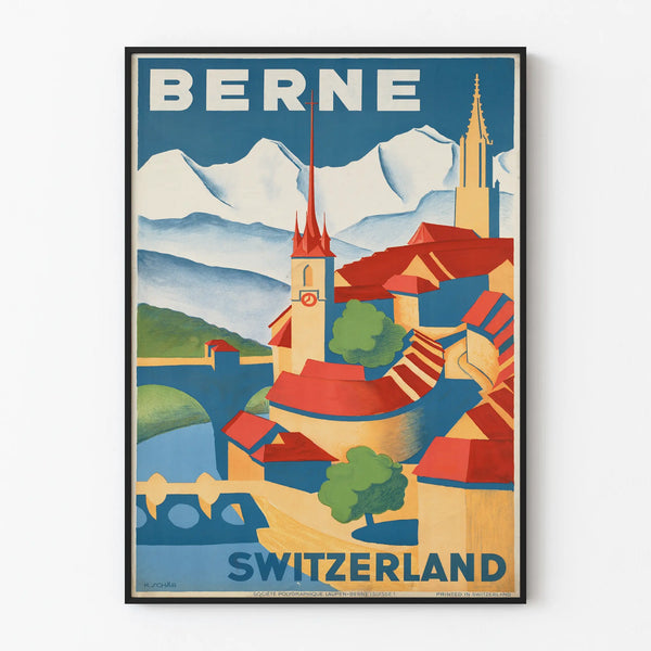 Vintage Bern Switzerland Poster - Retro Wall Decoration