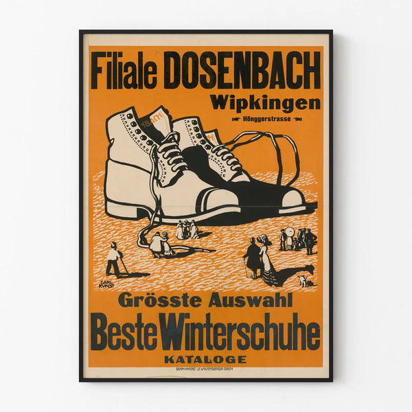 Vintage poster of Dosenbach Wipkingen boutique - Winter shoes