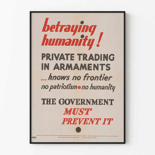Engaged Wall Poster Against Private Arms Trade