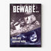 Vintage poster warning about approved drinking water