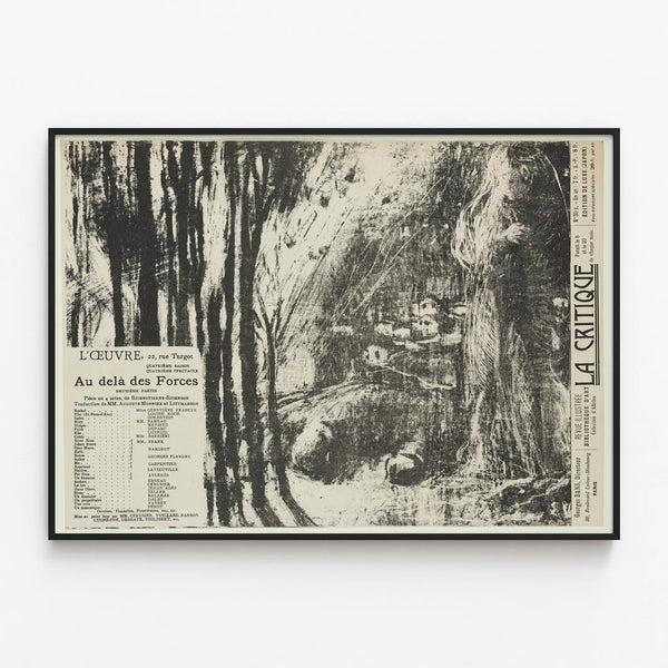 Vintage poster Beyond the Forces - Artistic wall decoration — framed artwork on a wall