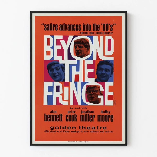 Vintage poster Beyond the Fringe from the 1960s