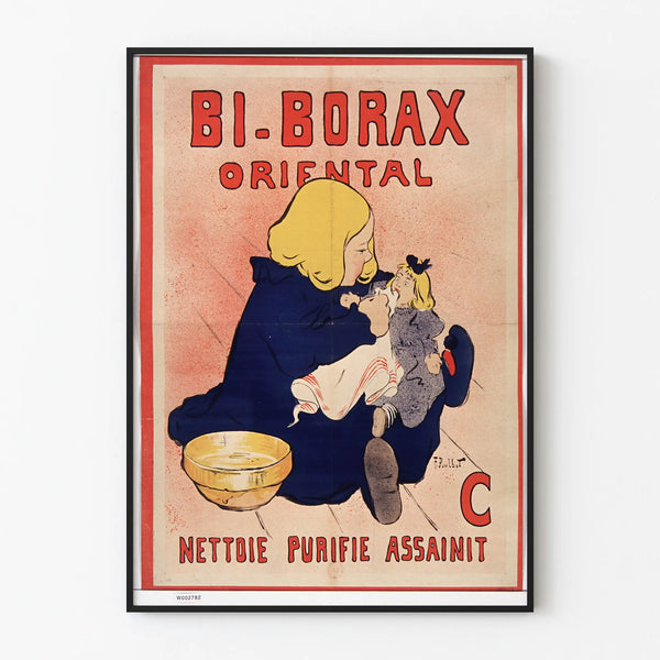 Vintage Poster BI-BORAX Oriental Cleanses Purifies Sanitizes