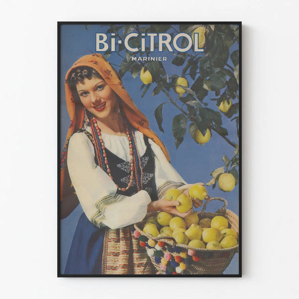 Vintage Bi-Citrol Marine Poster - Lemon Wall Decoration