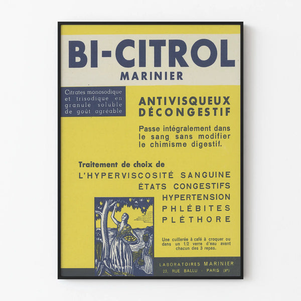 Vintage Poster Bi-Citrol Marine Anti-Vortex Decongestant