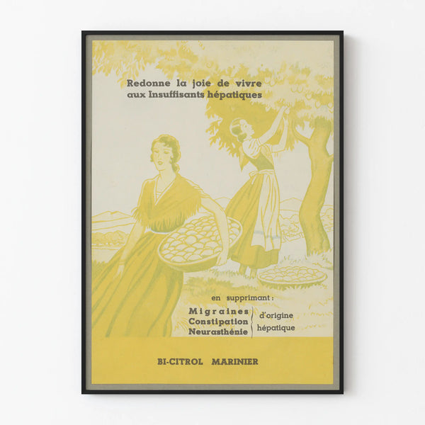 Vintage Bi-Citrol Marine Poster - Health and Wellness Advertisement